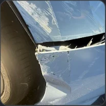 Before: Molly Hirst bumper damage